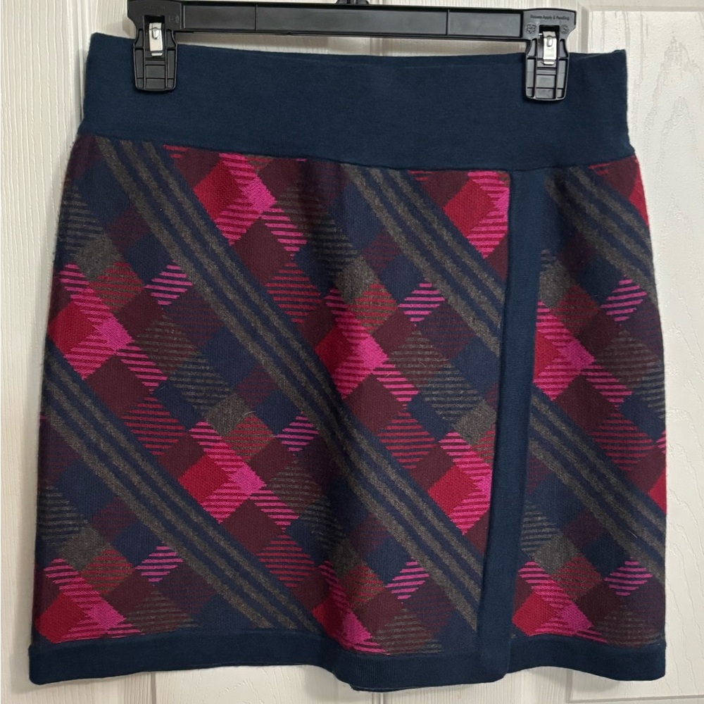 Title Nine‎ | That’s A Wrap Skirt Blue Pink Gray Sz S